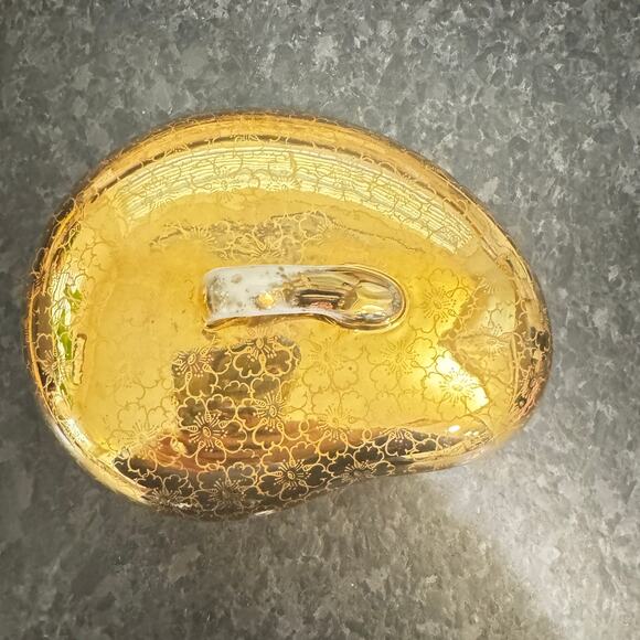 VTG Elynor China 24-Karat Gold-Plated Lidded Dish Vintage MCM Hollywood Regency - Picture 2 of 11